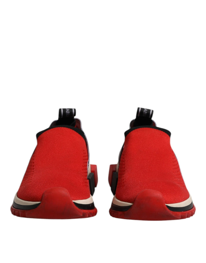 Dolce & Gabbana Red Sorrento Slip On Low Top Sneakers Shoes - RIMODA
