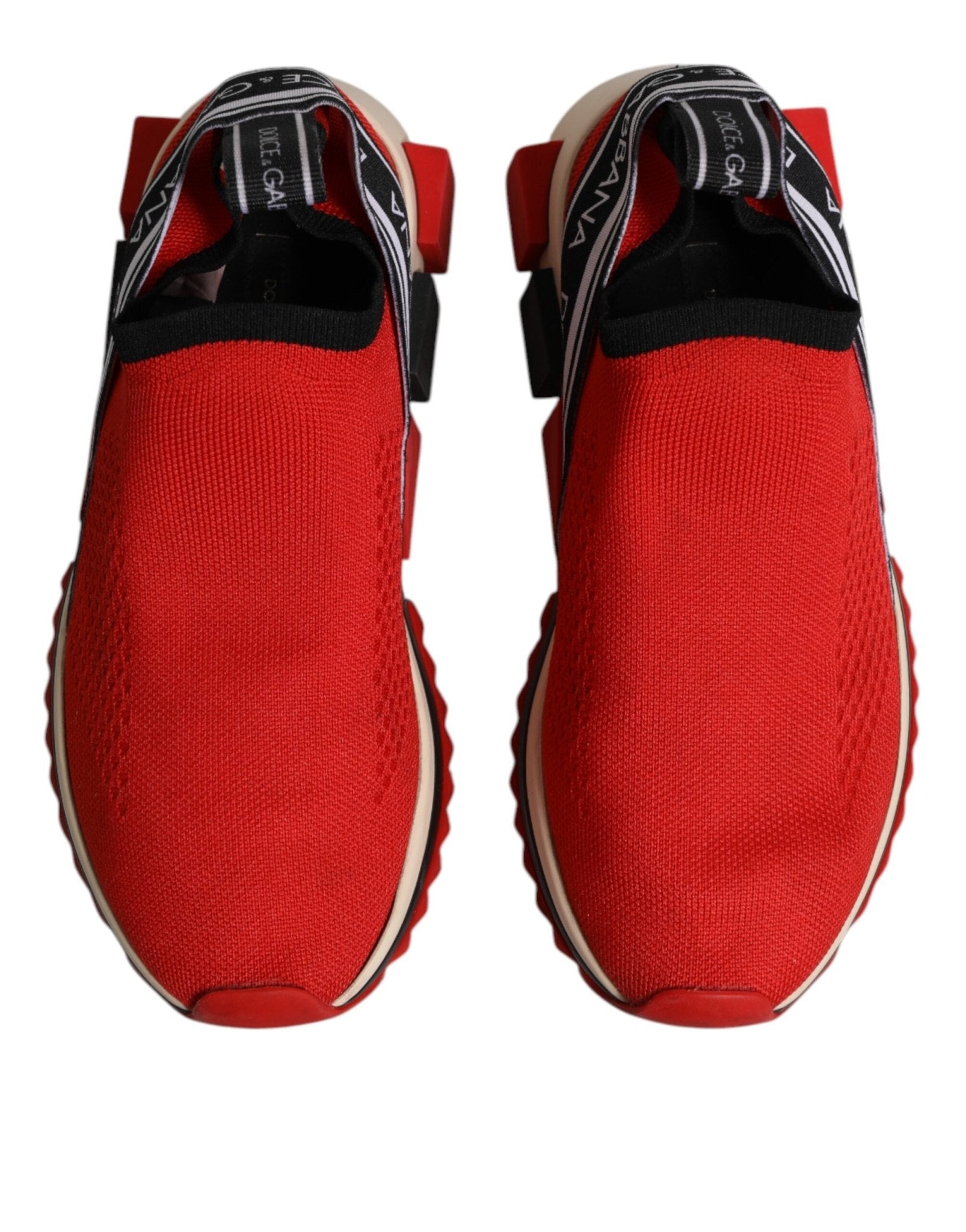 Dolce & Gabbana Red Sorrento Slip On Low Top Sneakers Shoes - RIMODA