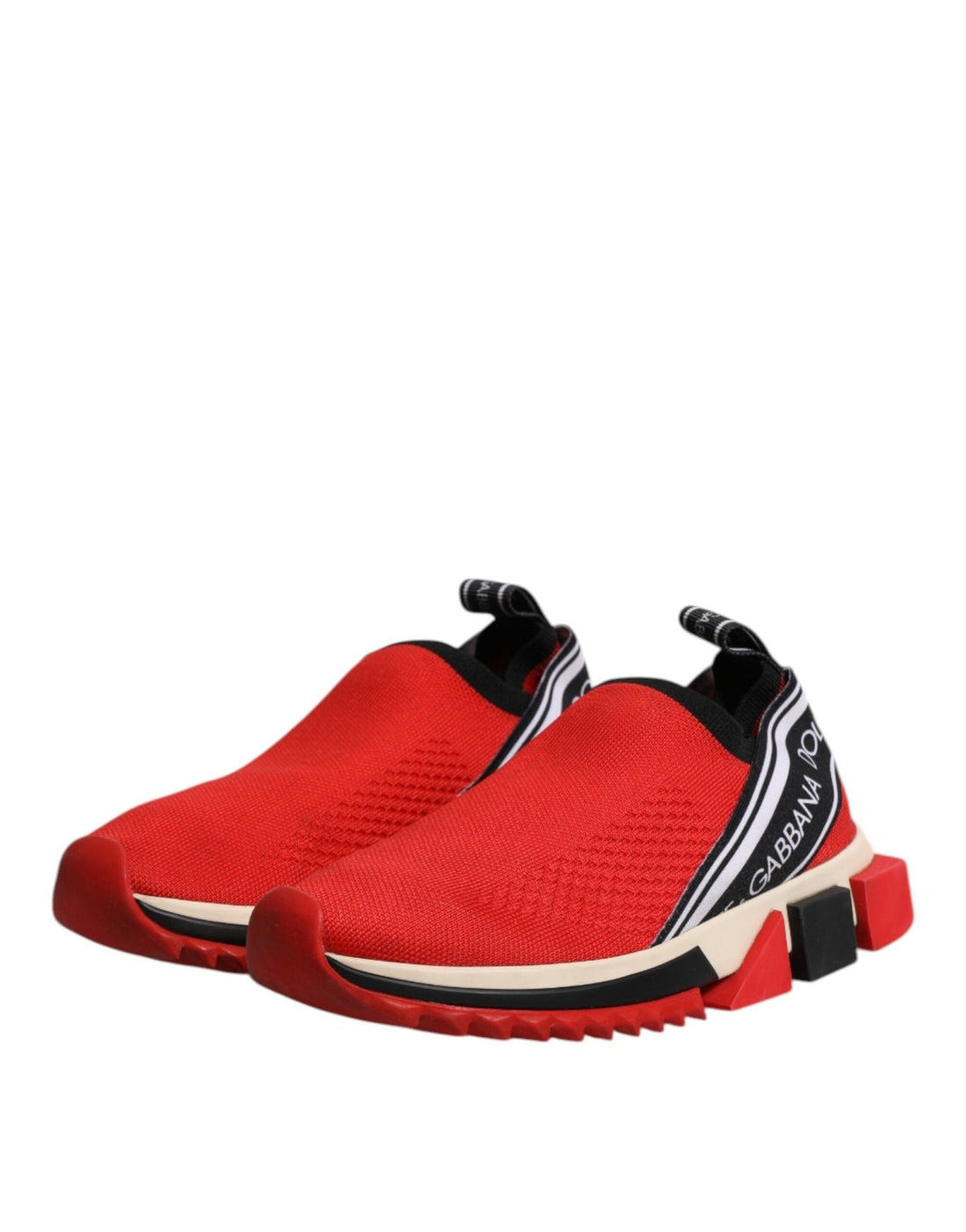 Dolce & Gabbana Red Sorrento Slip On Low Top Sneakers Shoes - RIMODA