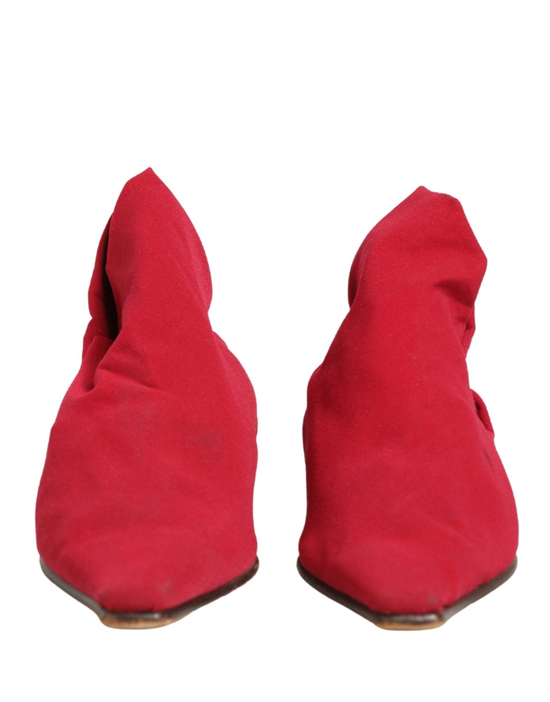 Dolce & Gabbana Red Suede Ankle Boots Shoes - RIMODA