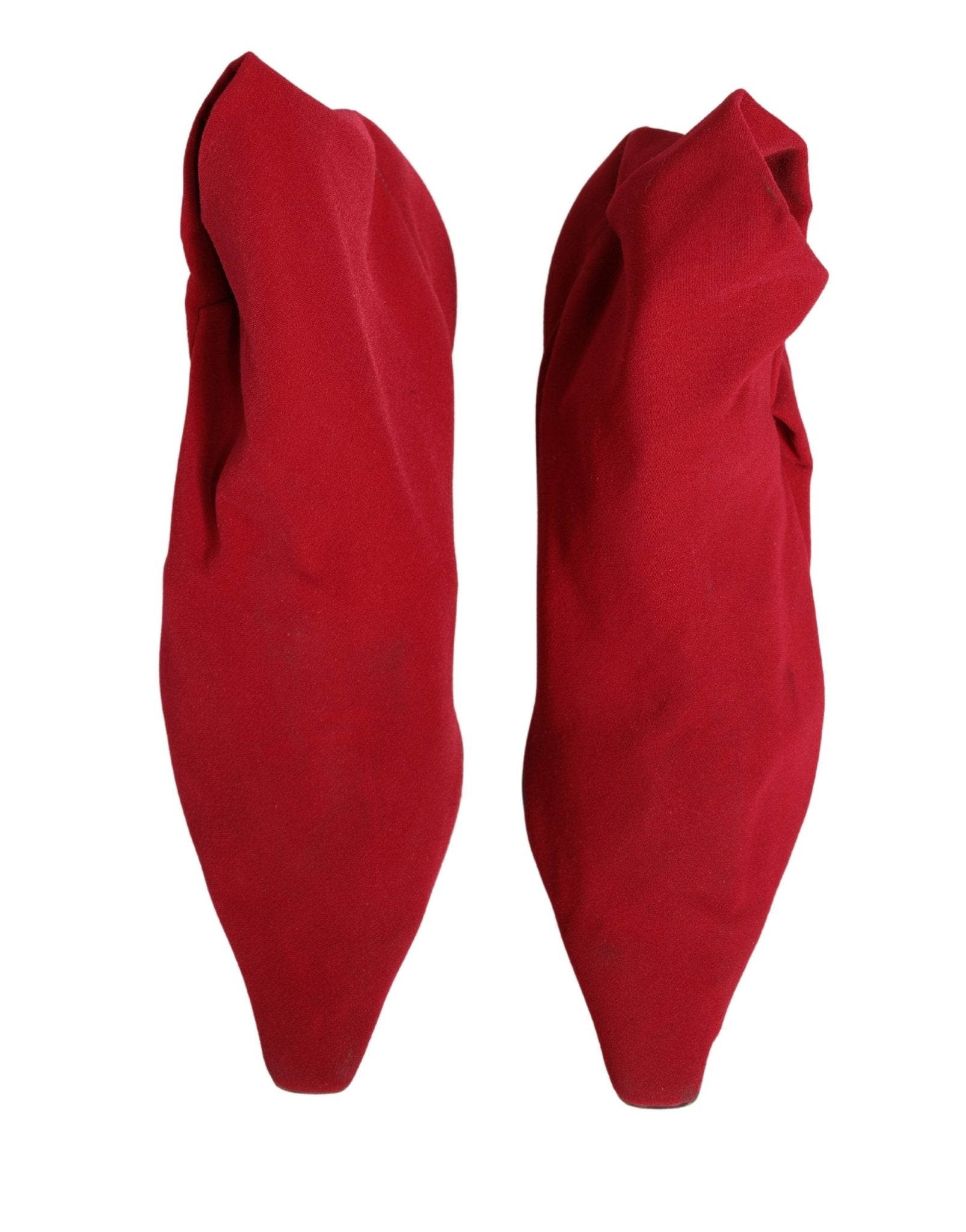 Dolce & Gabbana Red Suede Ankle Boots Shoes - RIMODA