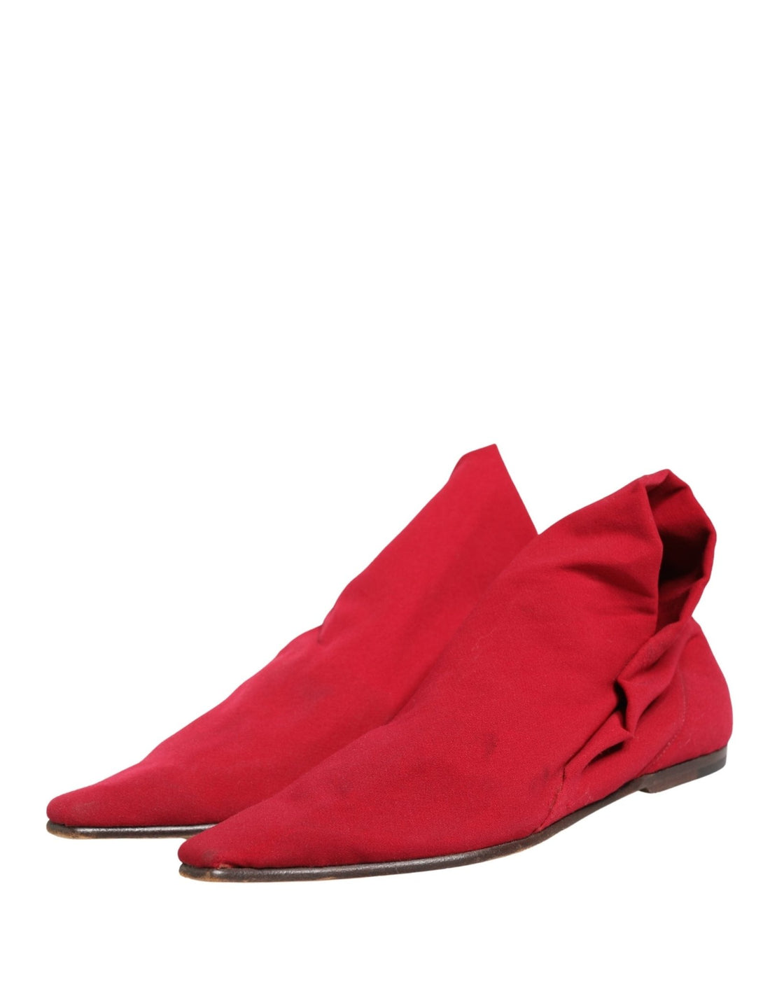 Dolce & Gabbana Red Suede Ankle Boots Shoes - RIMODA