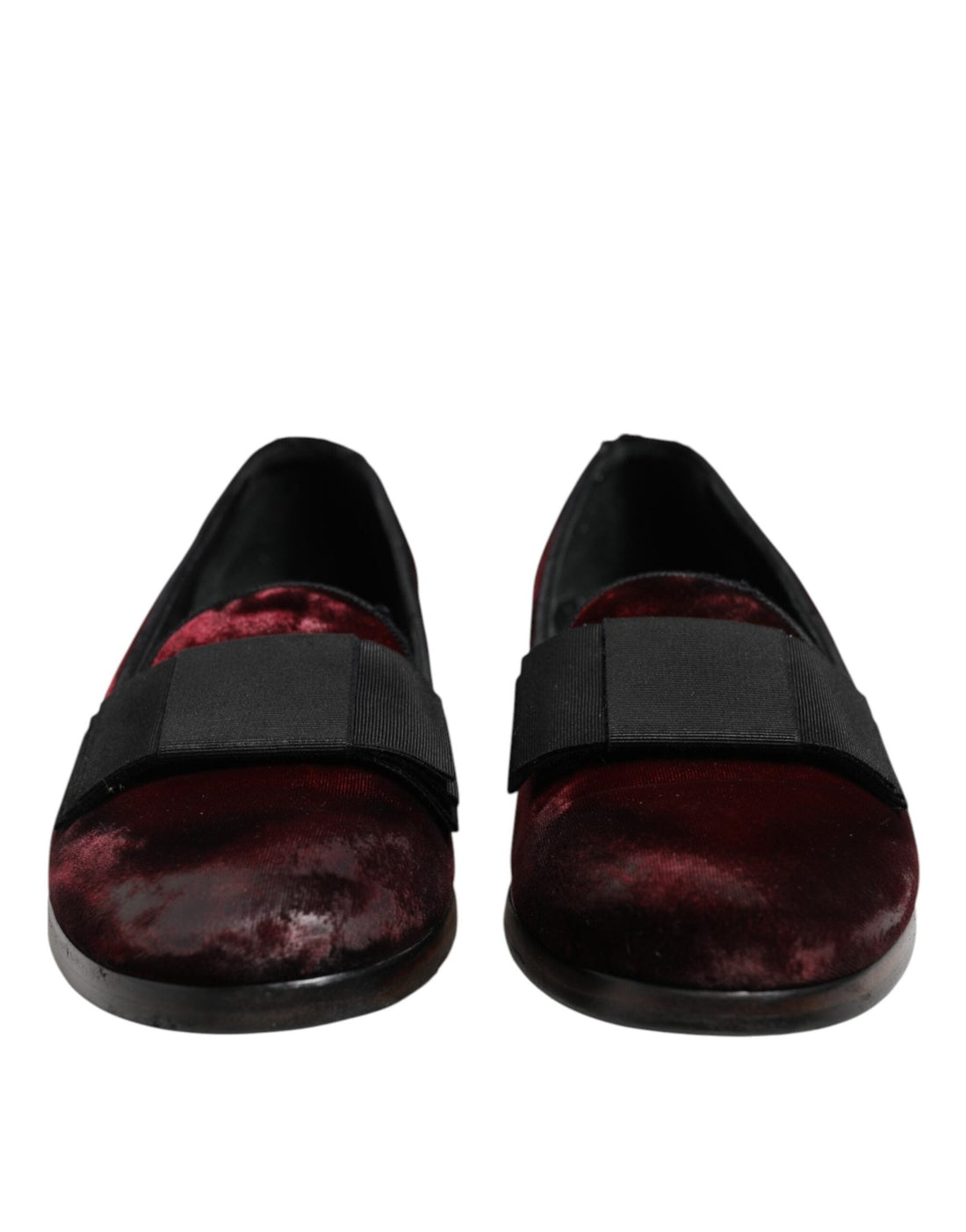 Dolce & Gabbana Red Velvet Men Slip On Loafers Dress Shoes - RIMODA