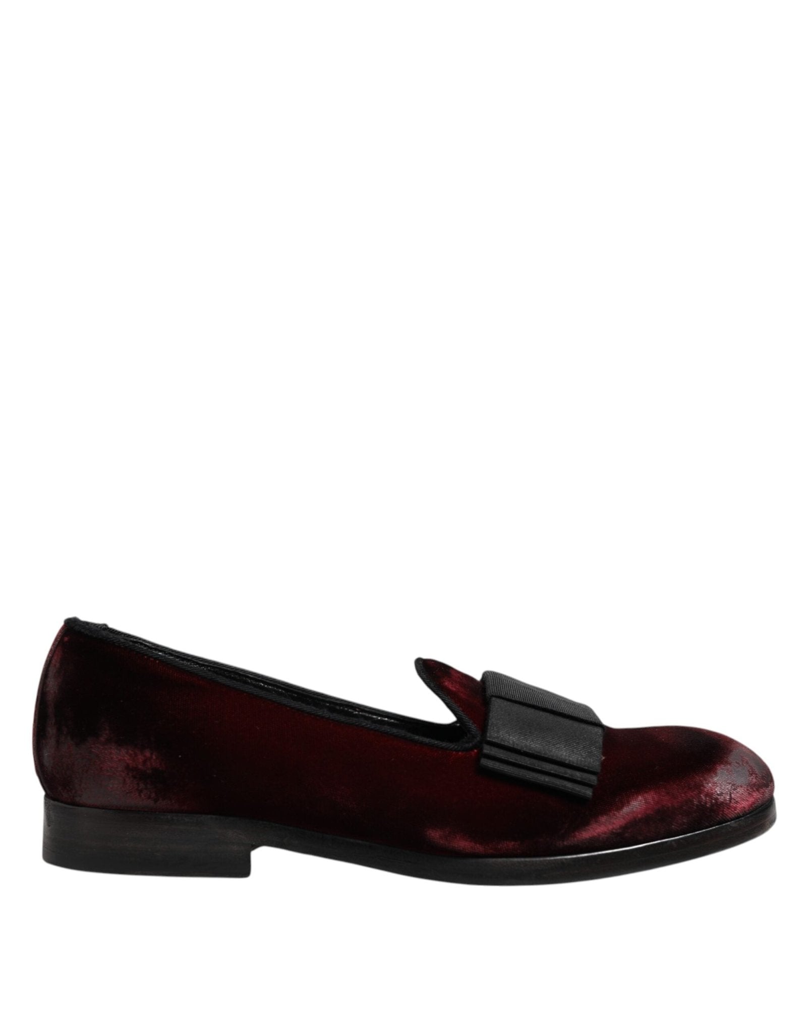 Dolce & Gabbana Red Velvet Men Slip On Loafers Dress Shoes - RIMODA