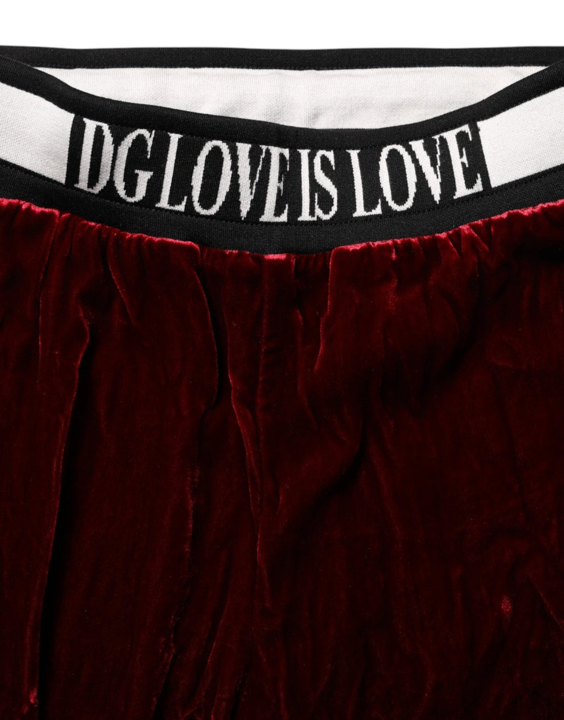 Dolce & Gabbana Red Viscose DG Logo Mid Waist Pants - RIMODA