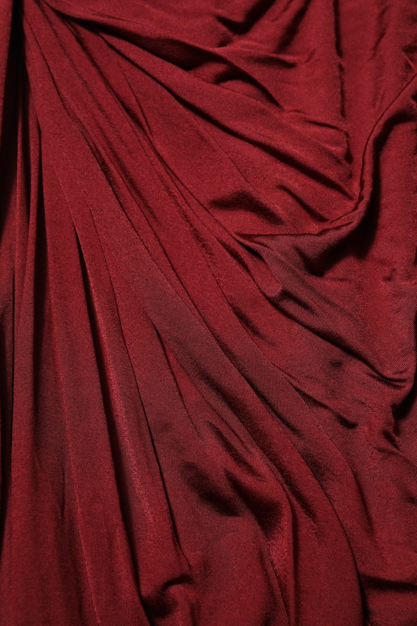 Dolce & Gabbana Red Viscose Fitted One Shoulder Midi Dress - RIMODA