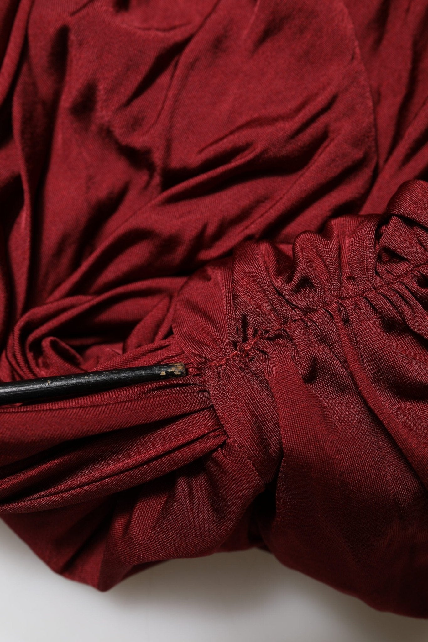 Dolce & Gabbana Red Viscose Fitted One Shoulder Midi Dress - RIMODA