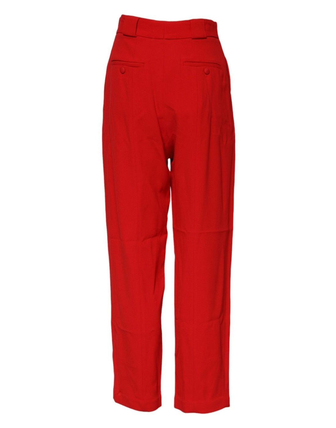 Dolce & Gabbana Red Viscose High Waist Tapered Pants - RIMODA
