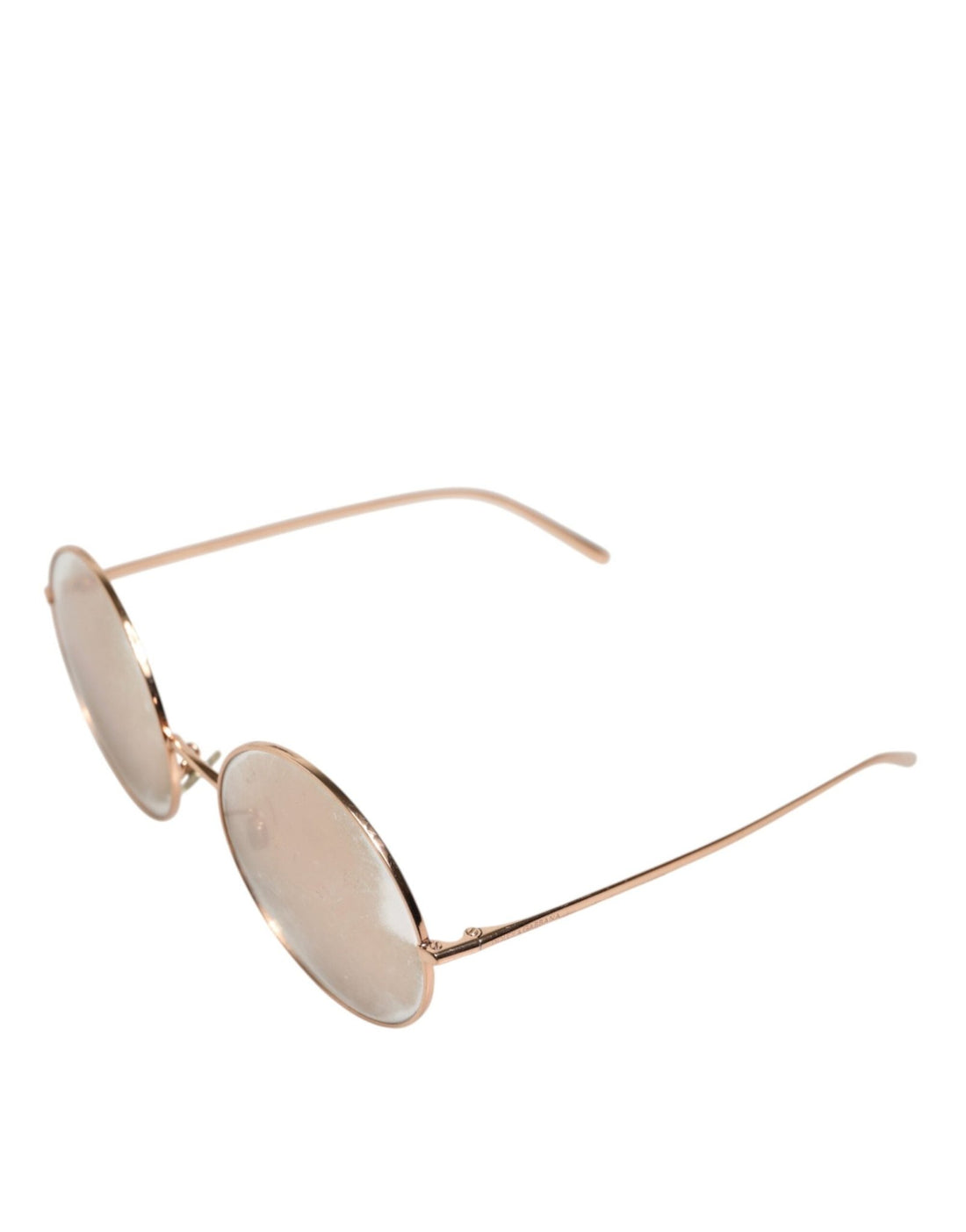 Dolce & Gabbana Rose Gold Plated Round Lenses Shades Eyewear Sunglasses - RIMODA