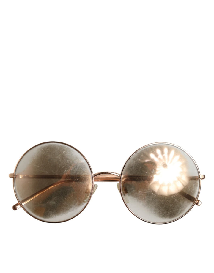 Dolce & Gabbana Rose Gold Plated Round Lenses Shades Eyewear Sunglasses - RIMODA