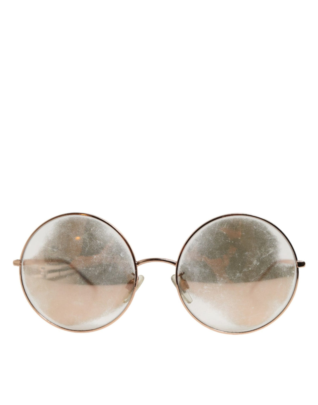 Dolce & Gabbana Rose Gold Plated Round Lenses Shades Eyewear Sunglasses - RIMODA