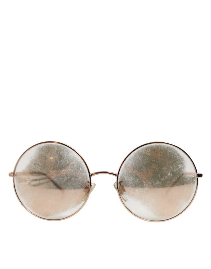 Dolce & Gabbana Rose Gold Plated Round Lenses Shades Eyewear Sunglasses - RIMODA