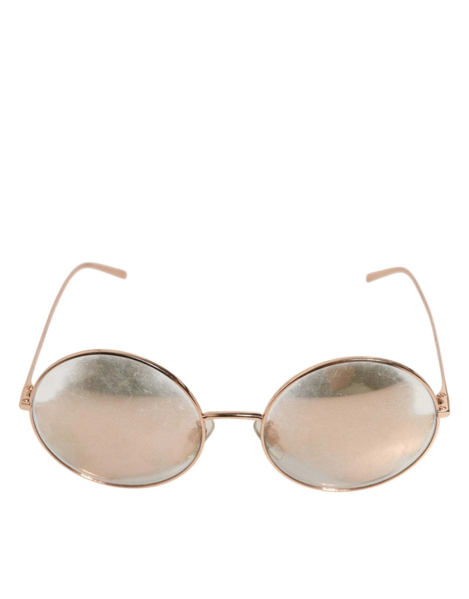 Dolce & Gabbana Rose Gold Plated Round Lenses Shades Eyewear Sunglasses - RIMODA