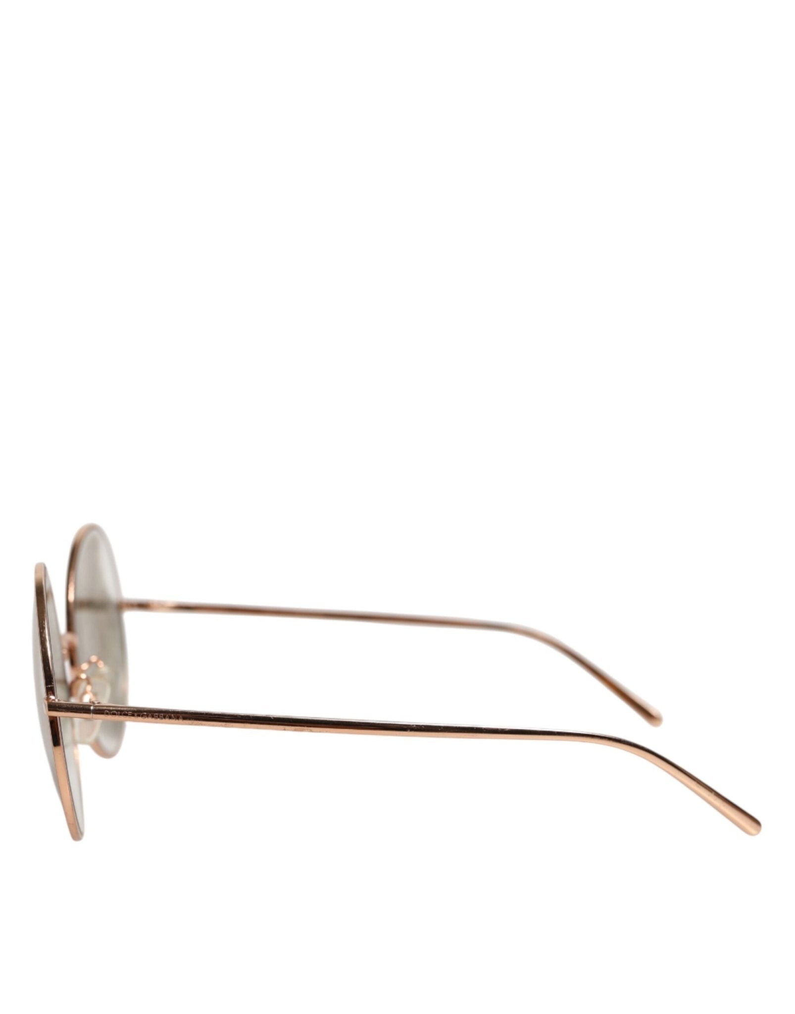 Dolce & Gabbana Rose Gold Plated Round Lenses Shades Eyewear Sunglasses - RIMODA