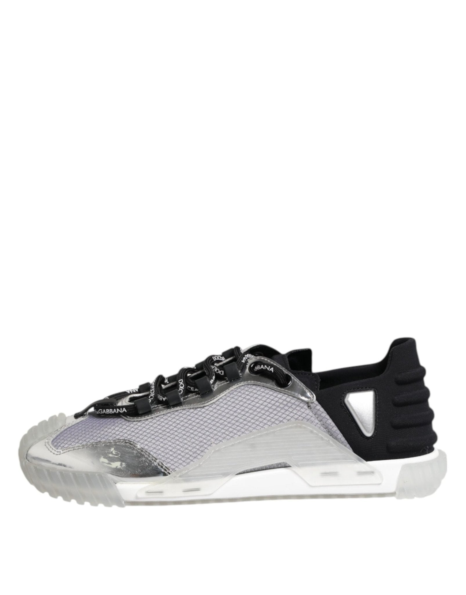 Dolce & Gabbana Silver Black Nylon NS1 Low Top Men Sneakers Shoes - RIMODA
