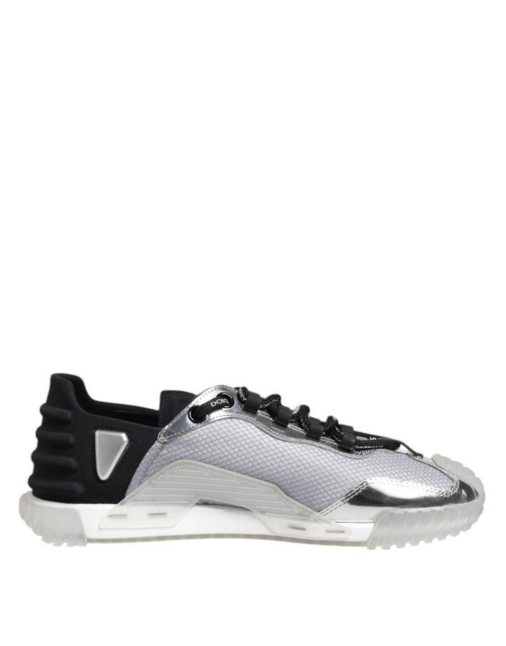 Dolce & Gabbana Silver Black Nylon NS1 Low Top Men Sneakers Shoes - RIMODA