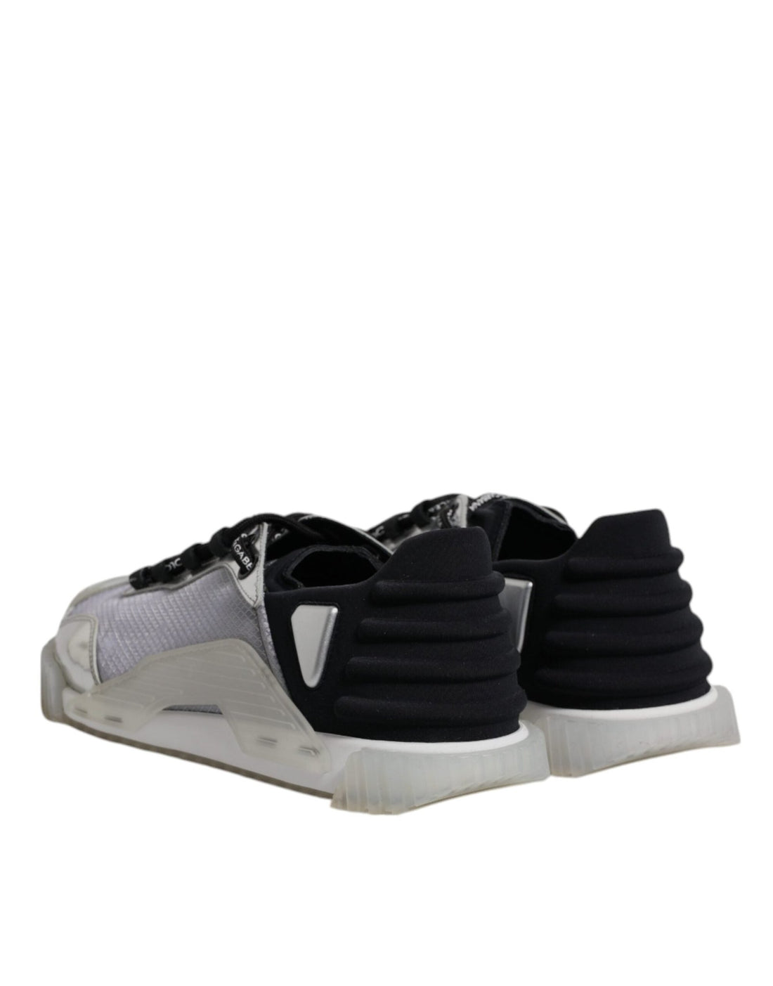 Dolce & Gabbana Silver Black Nylon NS1 Low Top Sneakers Shoes - RIMODA
