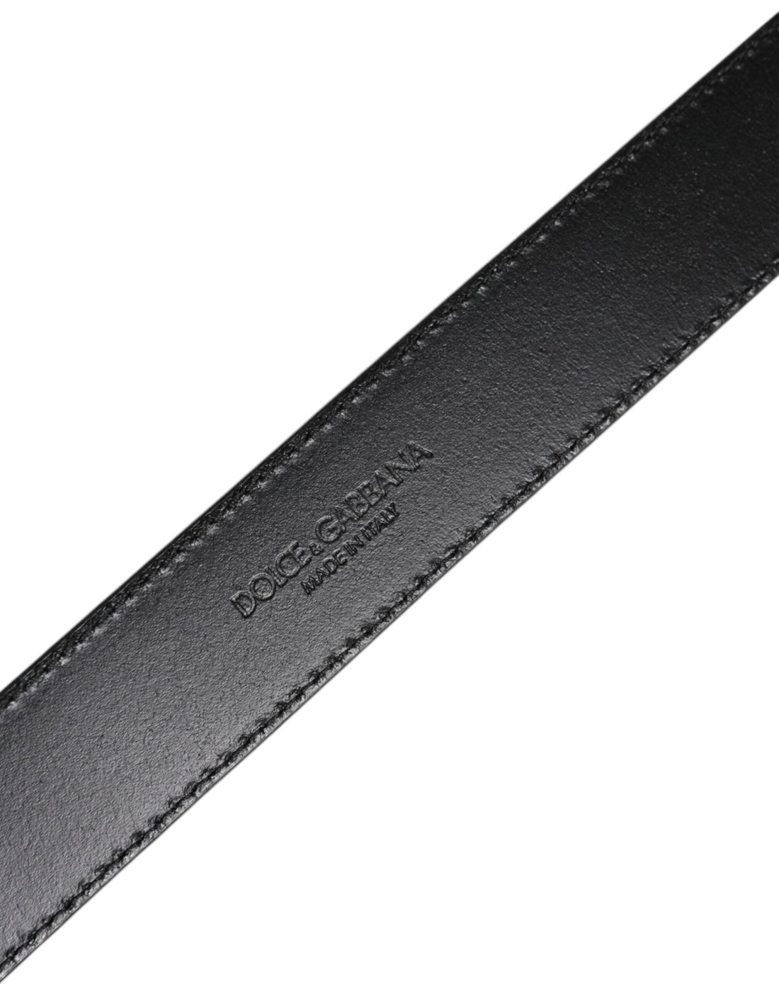 Dolce & Gabbana Silver Leather Classic Metal Logo Buckle Belt - RIMODA