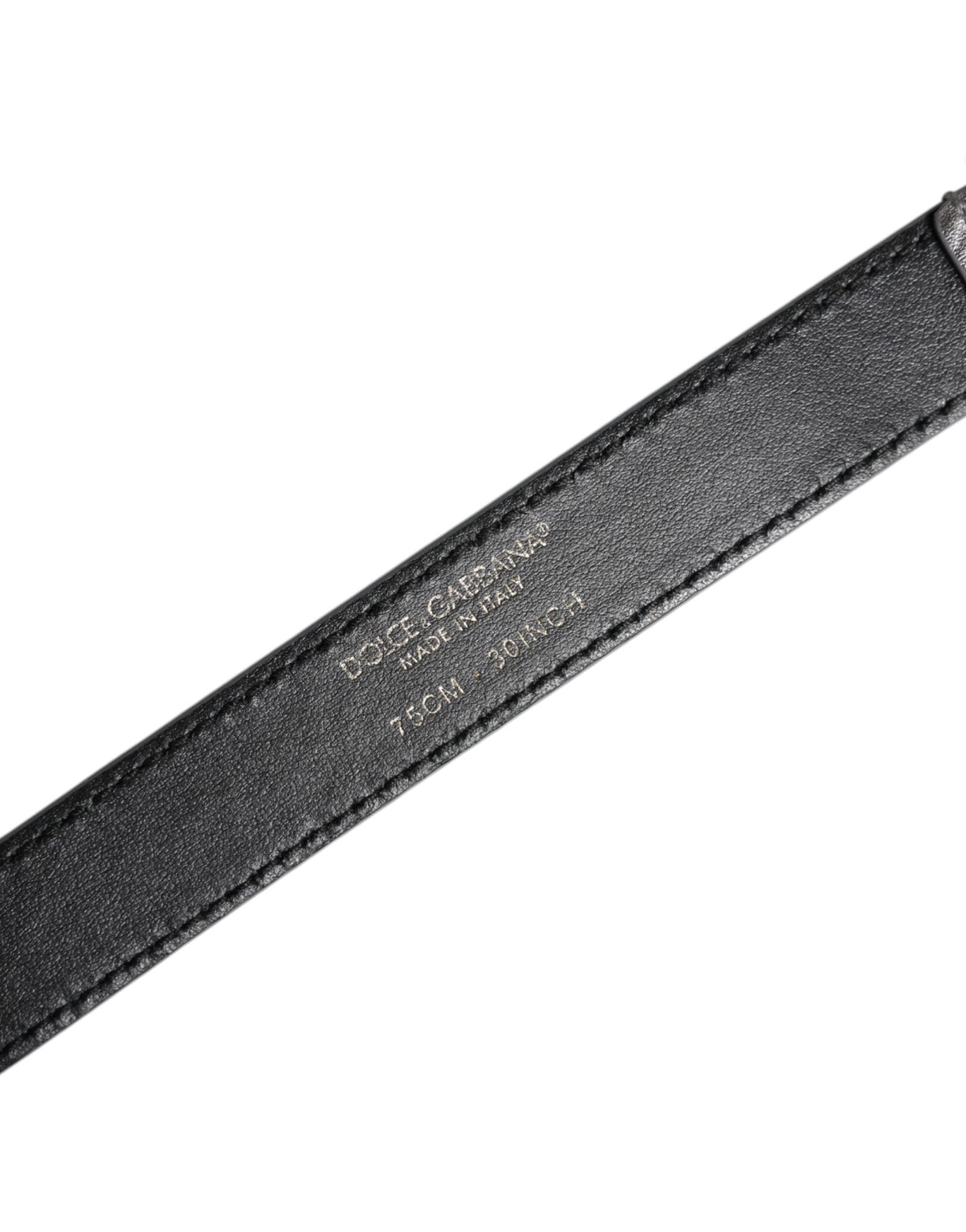 Dolce & Gabbana Silver Logo Engraved Metal Waist Buckle Belt - RIMODA
