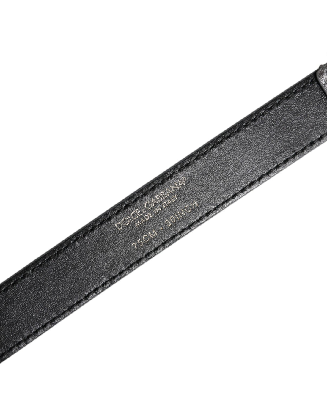 Dolce & Gabbana Silver Logo Engraved Metal Waist Buckle Belt - RIMODA