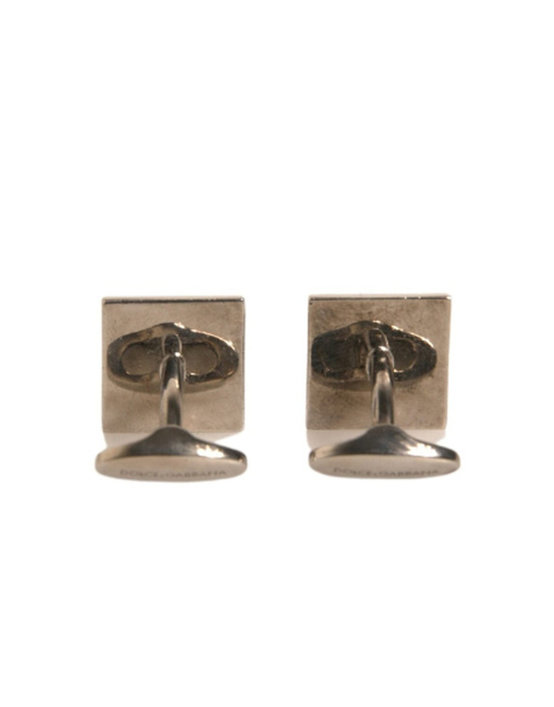 Dolce & Gabbana Silver Plated Brass Pin Crystal Cufflinks - RIMODA