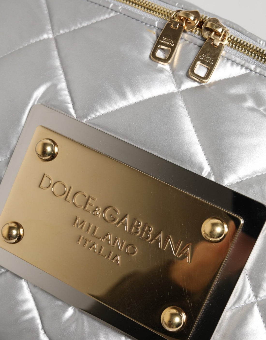 Dolce & Gabbana Silver Quilted Filled Crossbody Shoulder Bag SICILY Bag - RIMODA