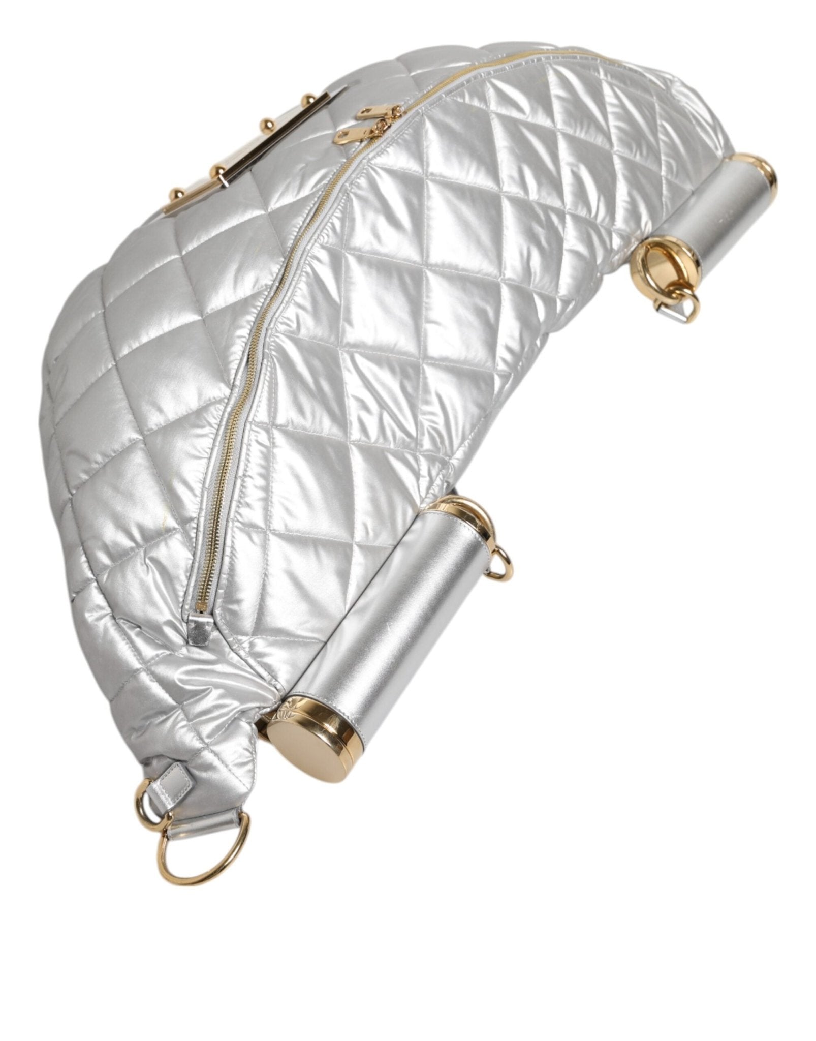 Dolce & Gabbana Silver Quilted Filled Crossbody Shoulder Bag SICILY Bag - RIMODA