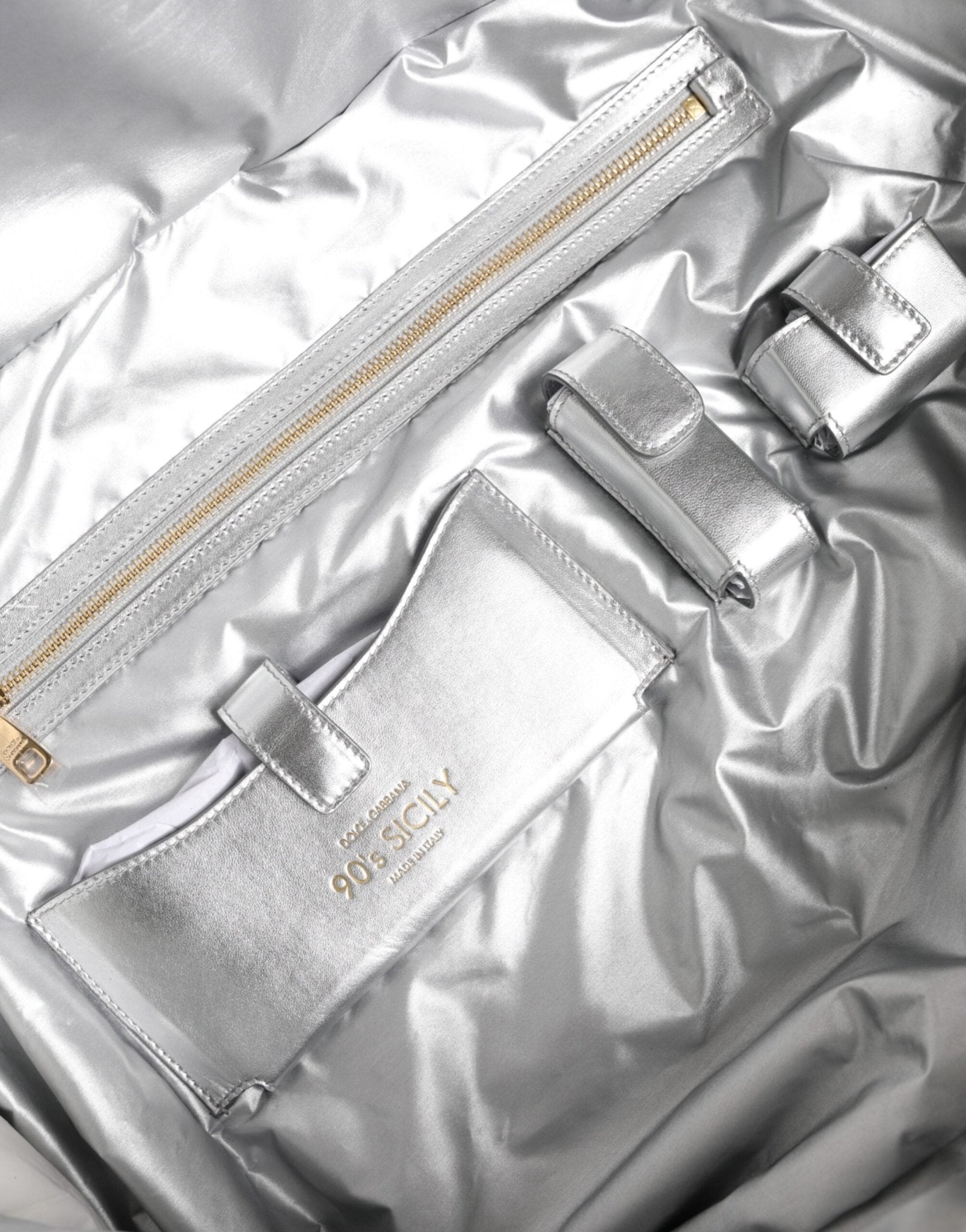Dolce & Gabbana Silver Quilted Filled Crossbody Shoulder Bag SICILY Bag - RIMODA