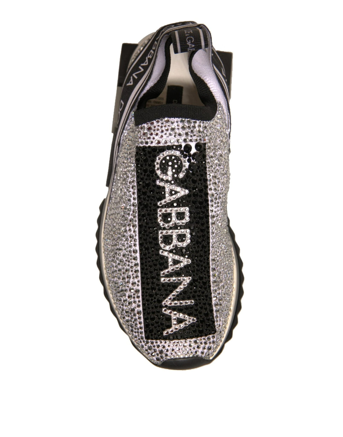 Dolce & Gabbana Silver Rhinestones Sorrento Sneakers Shoes - RIMODA