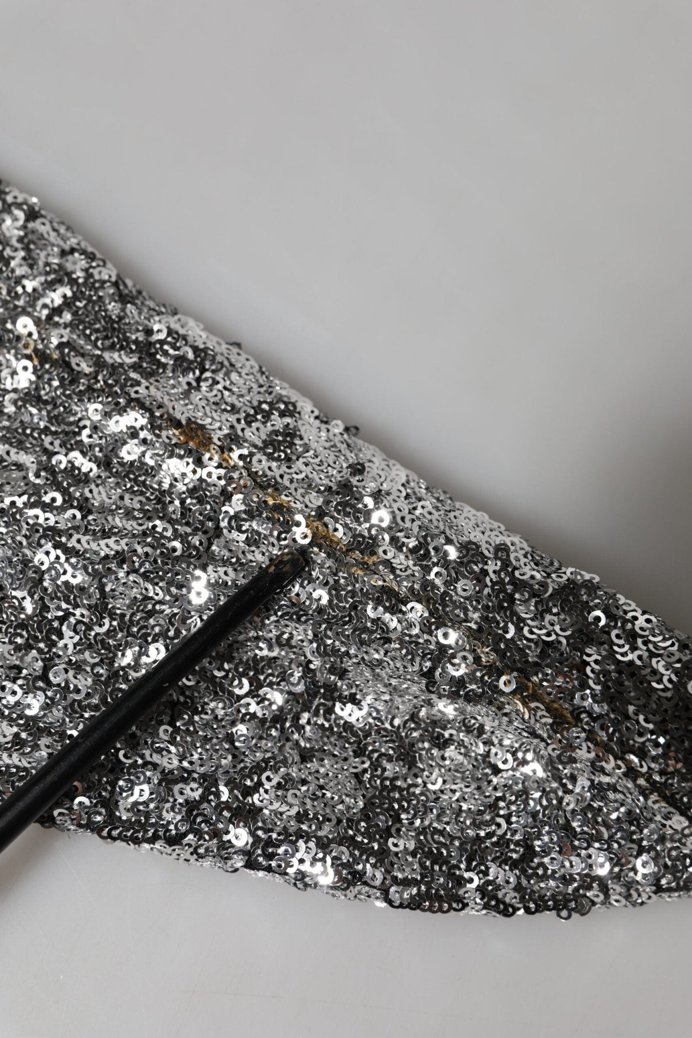 Dolce & Gabbana Silver Sequins Glitter High Heel Boot Shoes - RIMODA