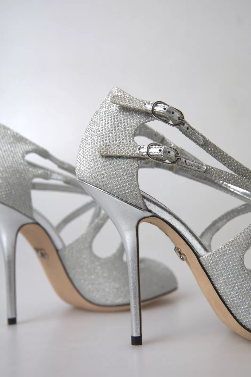 Dolce & Gabbana Silver Shimmers Sandals Heel Pumps Shoes - RIMODA