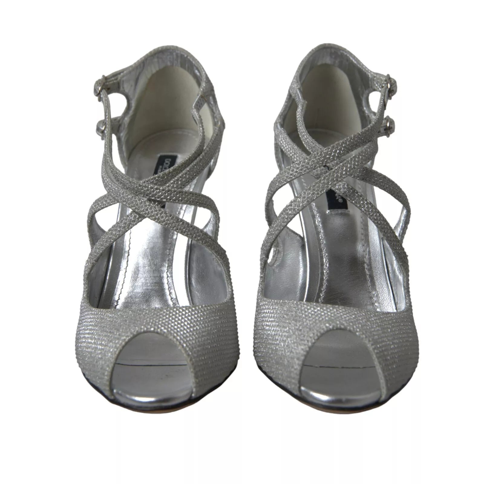 Dolce & Gabbana Silver Shimmers Sandals Heel Pumps Shoes - RIMODA