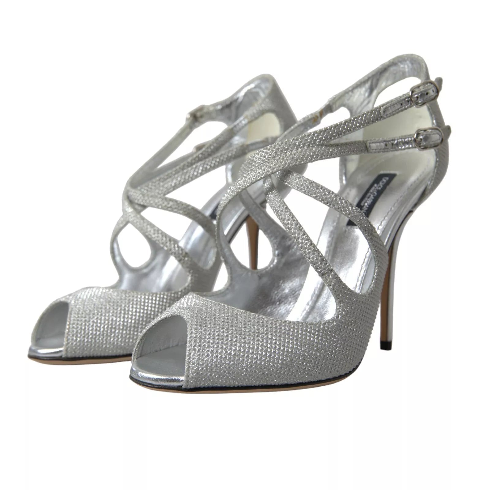 Dolce & Gabbana Silver Shimmers Sandals Heel Pumps Shoes - RIMODA