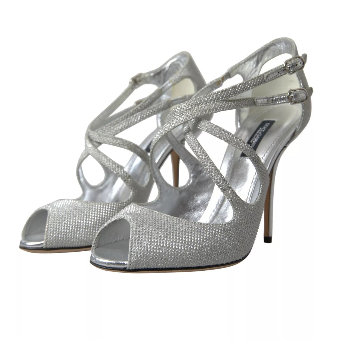 Dolce & Gabbana Silver Shimmers Sandals Heel Pumps Shoes - RIMODA