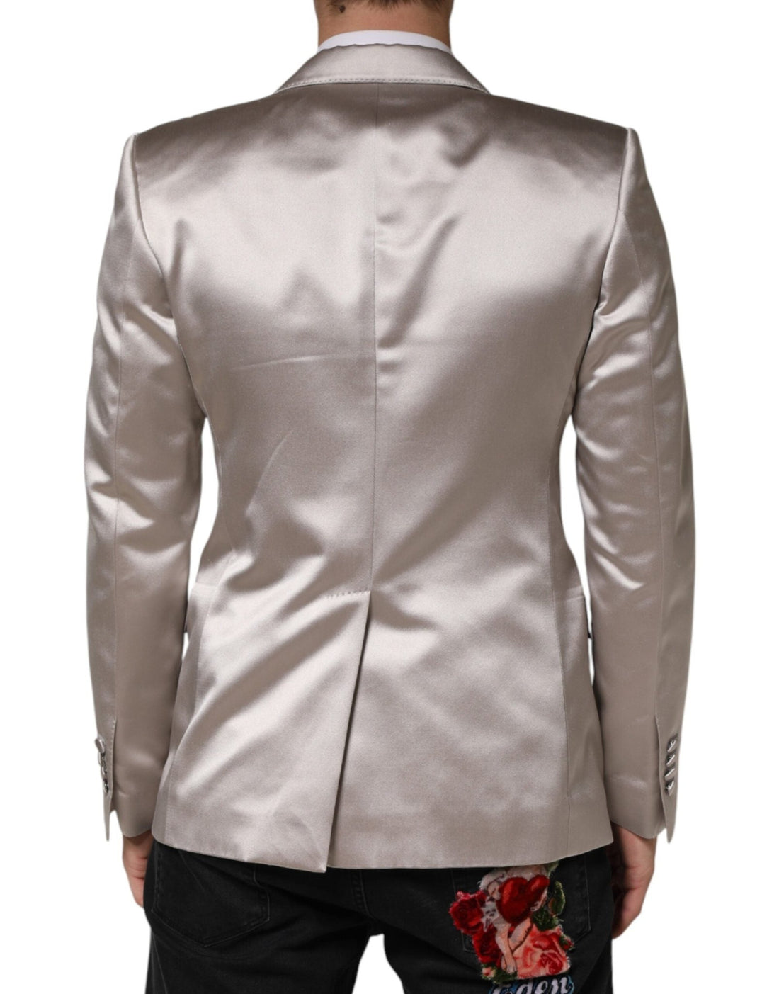 Dolce & Gabbana Silver SICILIA Single Breasted Jacket Blazer - RIMODA
