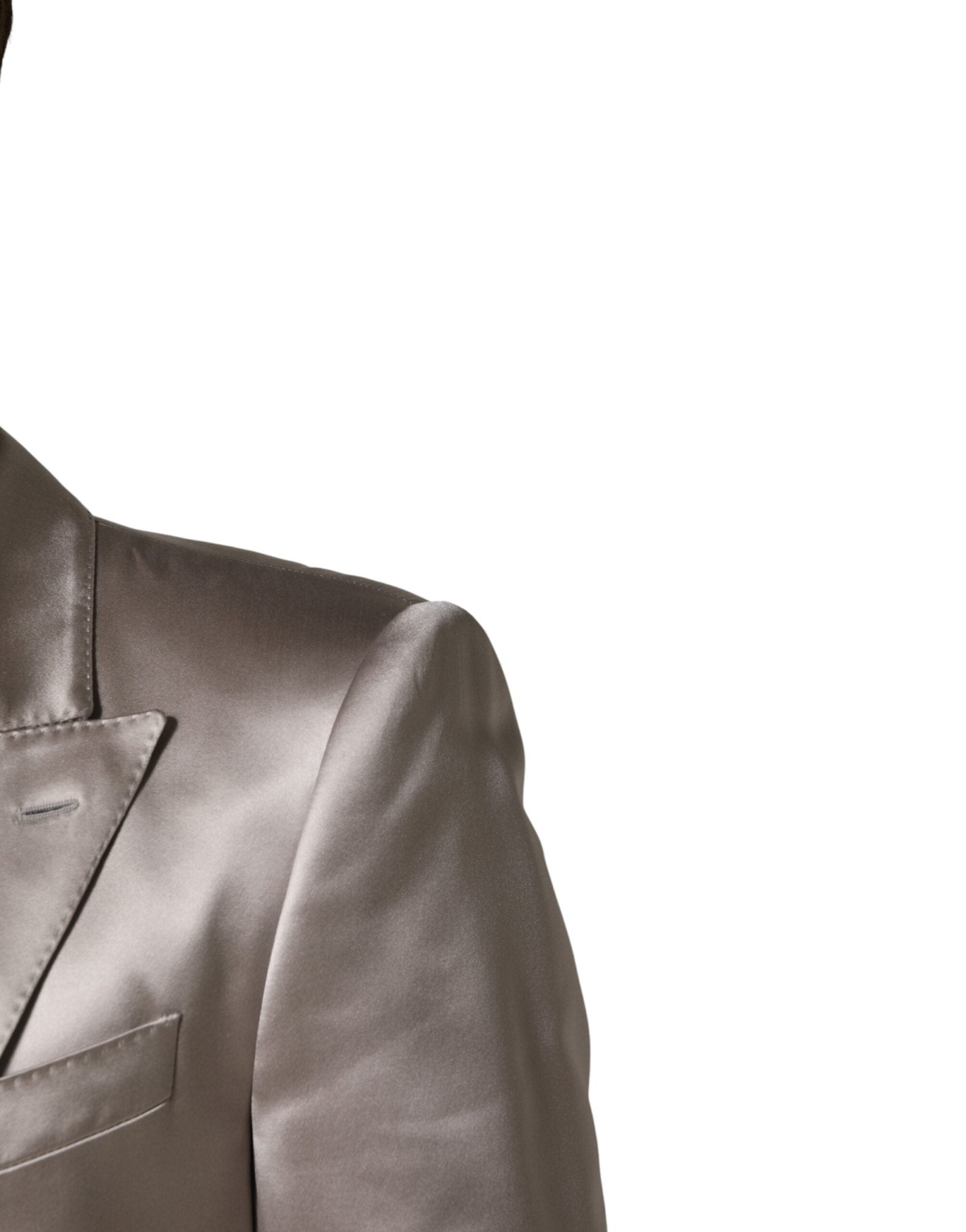 Dolce & Gabbana Silver SICILIA Single Breasted Jacket Blazer - RIMODA