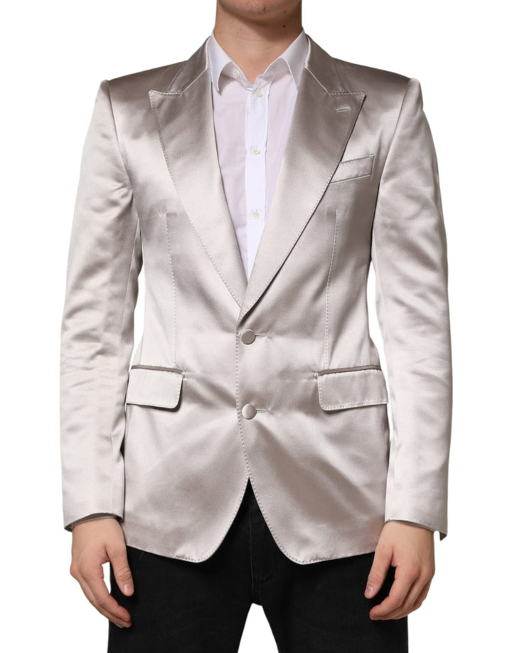 Dolce & Gabbana Silver SICILIA Single Breasted Jacket Blazer - RIMODA
