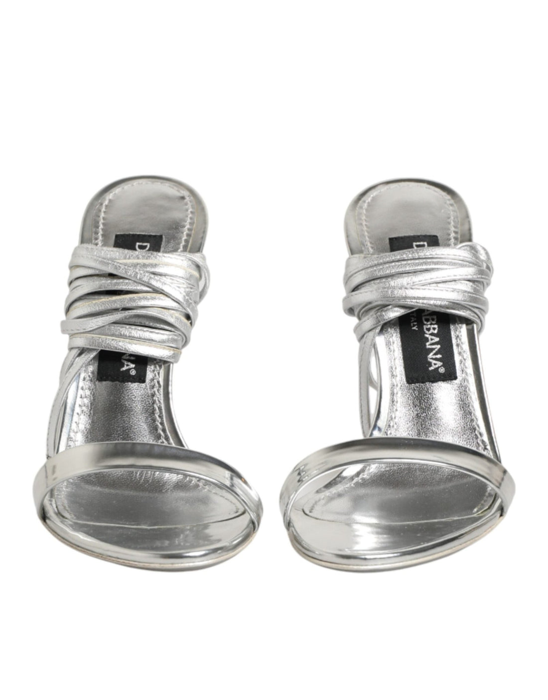 Dolce & Gabbana Silver Strappy High Heels Sandals Shoes - RIMODA