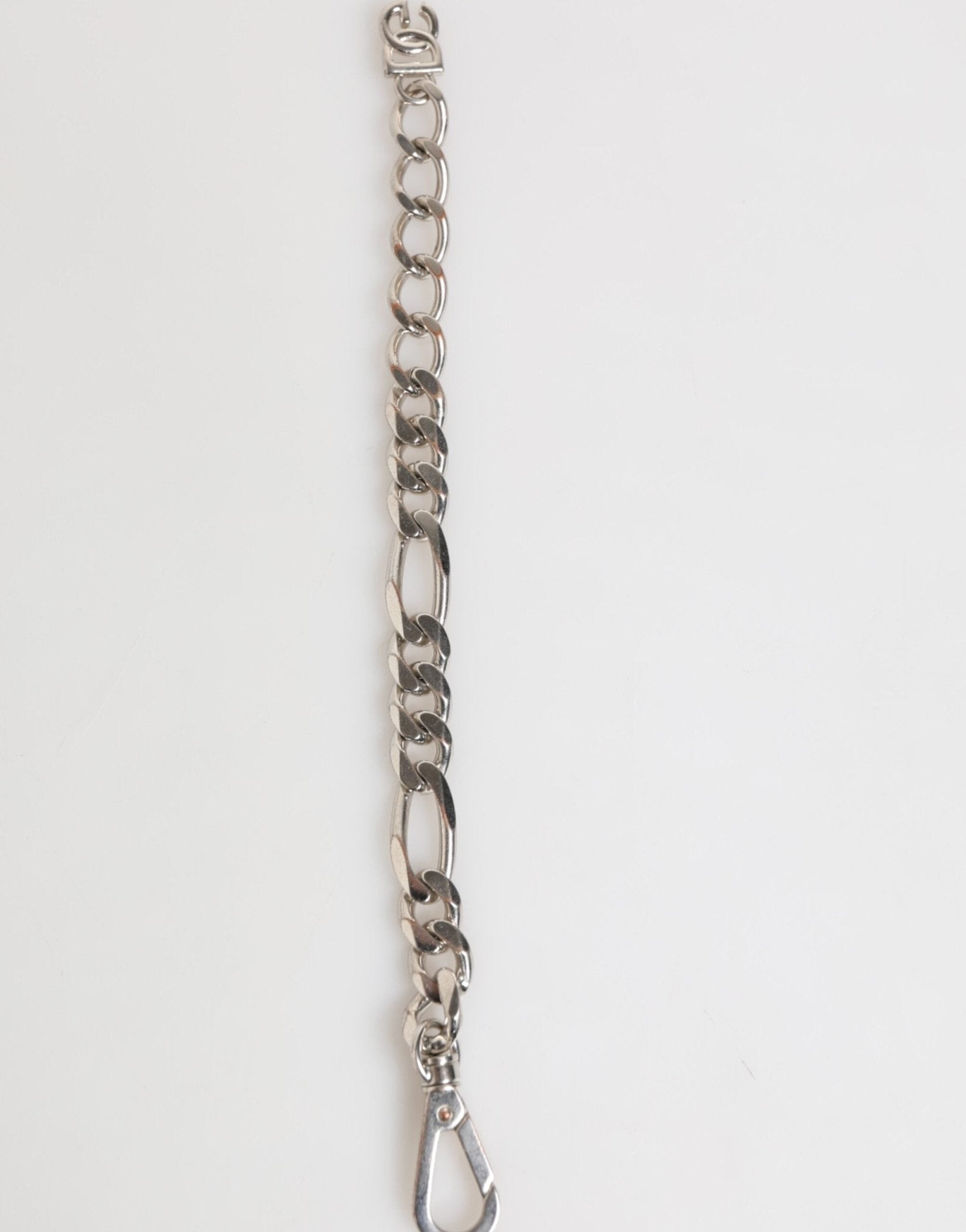 Dolce & Gabbana Silver Tone Brass Chain Lobster Clasp DG Logo Bracelet - RIMODA
