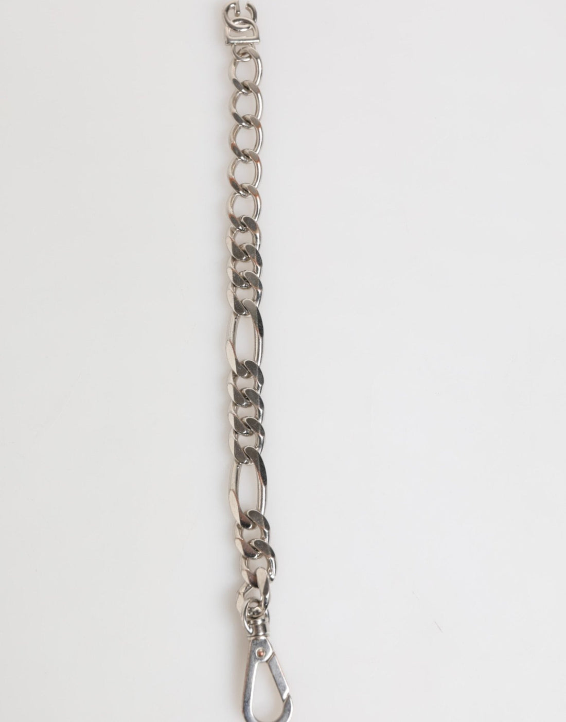 Dolce & Gabbana Silver Tone Brass Chain Lobster Clasp DG Logo Bracelet - RIMODA