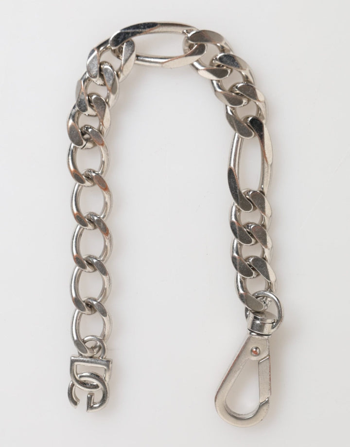 Dolce & Gabbana Silver Tone Brass Chain Lobster Clasp DG Logo Bracelet - RIMODA