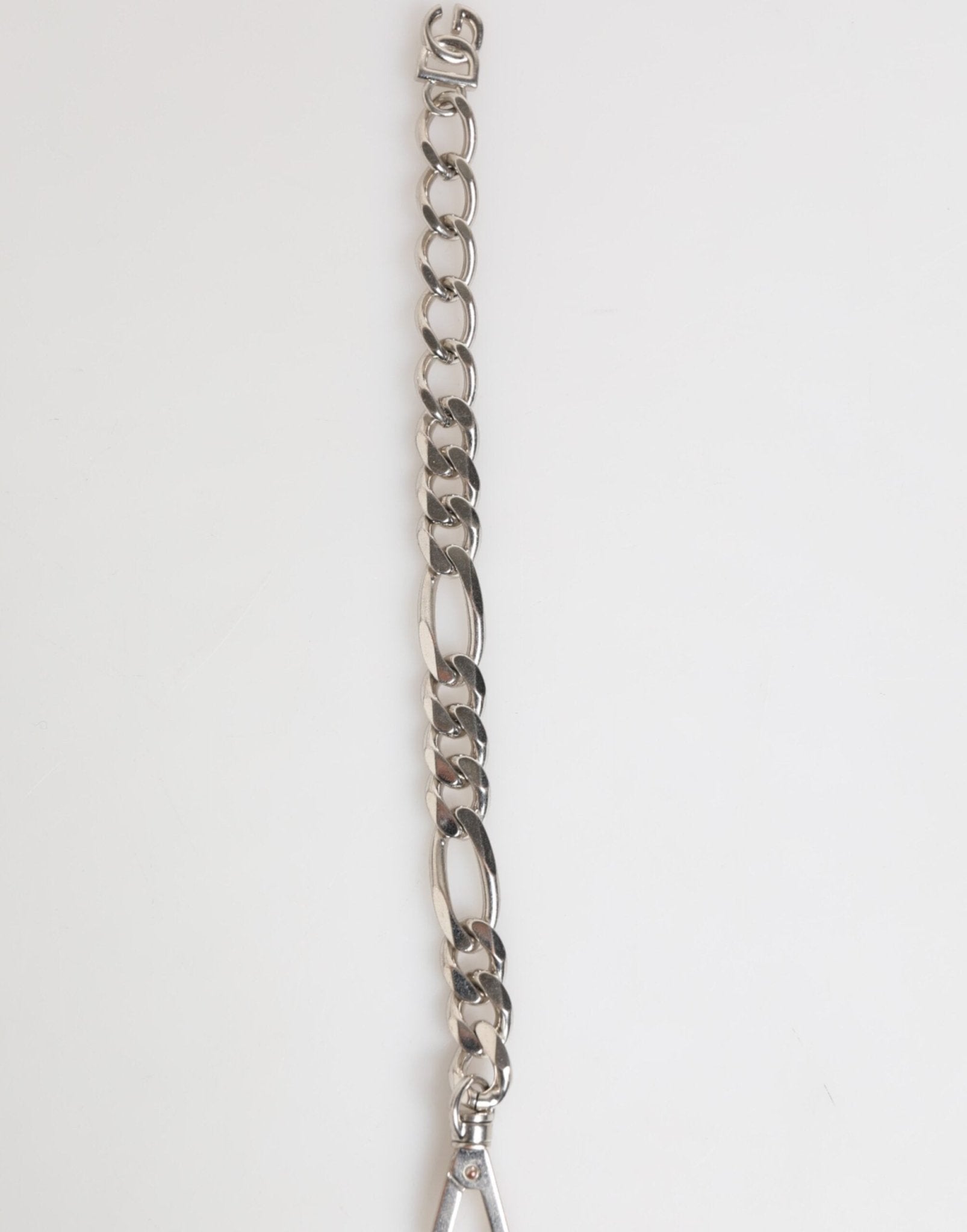 Dolce & Gabbana Silver Tone Brass Chain Lobster Clasp DG Logo Bracelet - RIMODA