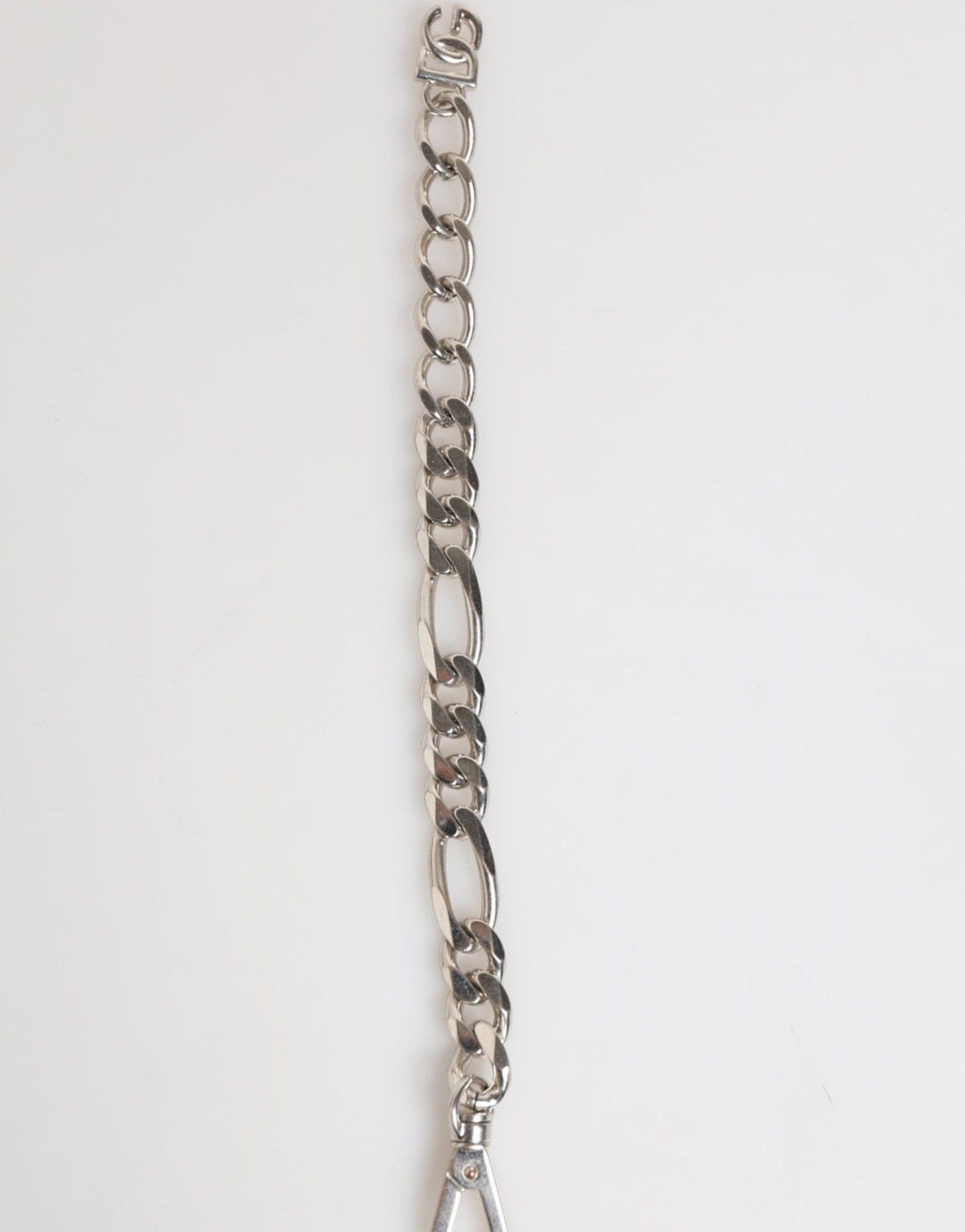 Dolce & Gabbana Silver Tone Brass Chain Lobster Clasp DG Logo Bracelet - RIMODA