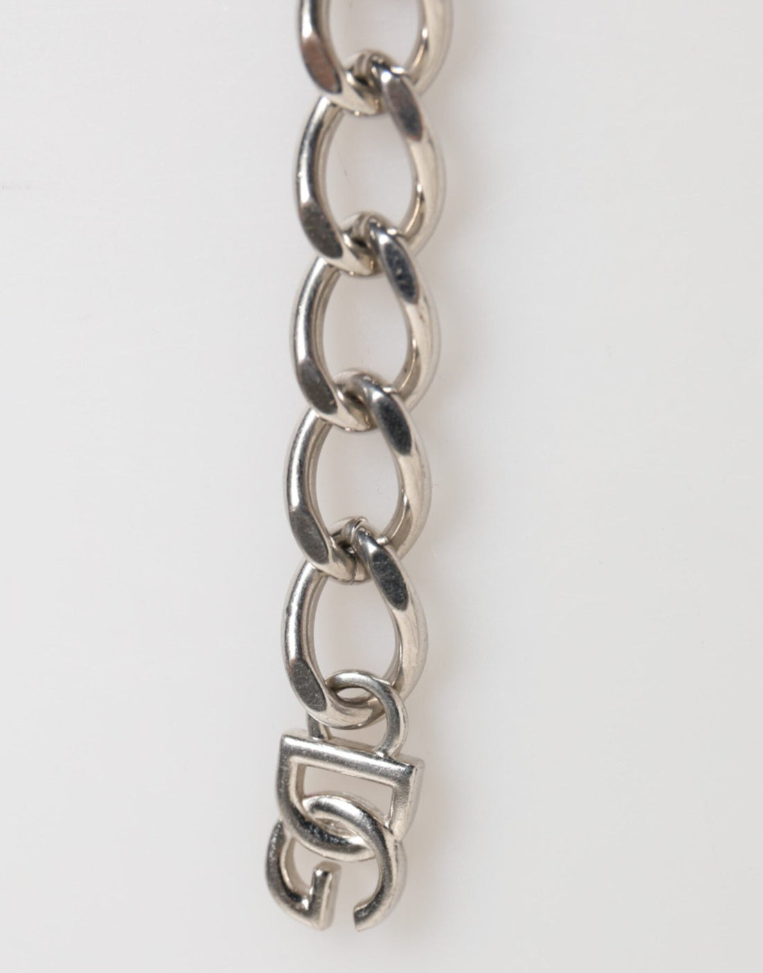 Dolce & Gabbana Silver Tone Brass Chain Lobster Clasp DG Logo Bracelet - RIMODA