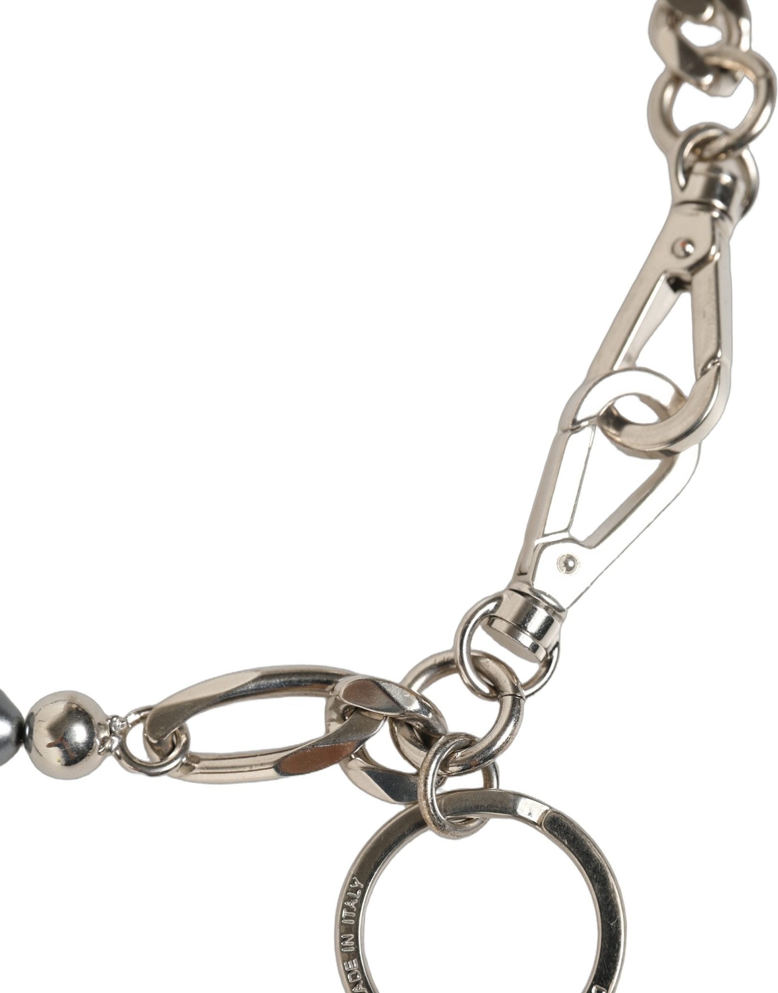 Dolce & Gabbana Silver Tone Chain Signature DG Logo Pendant Necklace - RIMODA