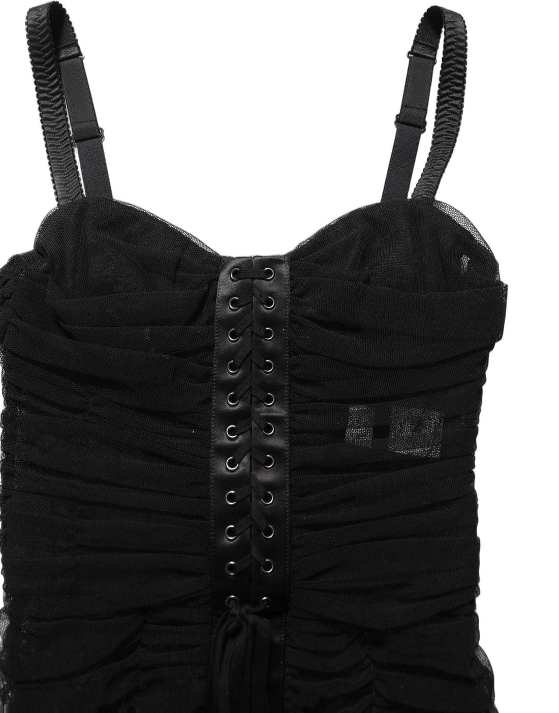 Dolce & Gabbana Sleeveless V-neck Shift Knee Length Black - RIMODA