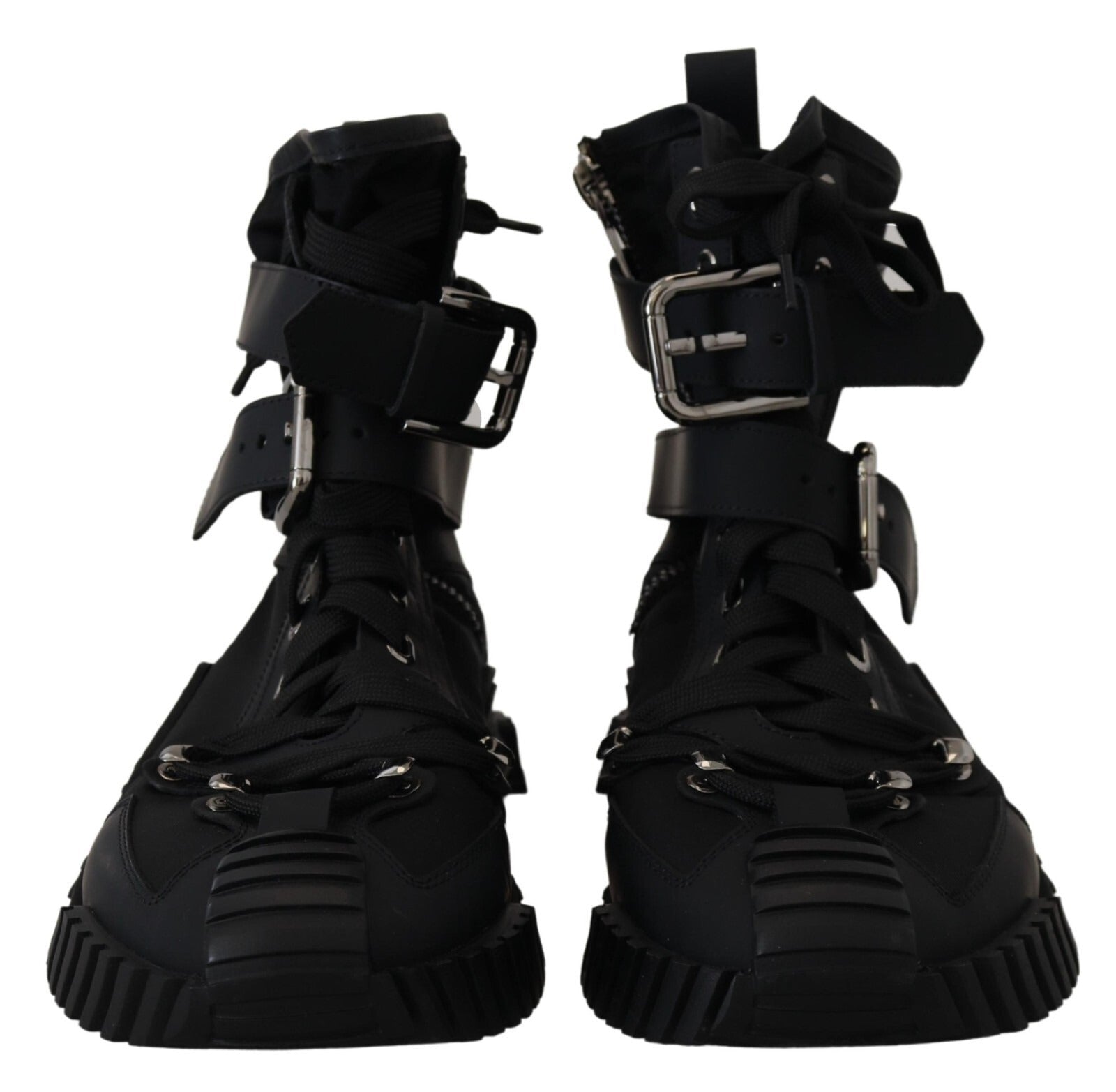 Dolce & Gabbana Sorrento Sneakers Nylon Black High Top Shoes - RIMODA