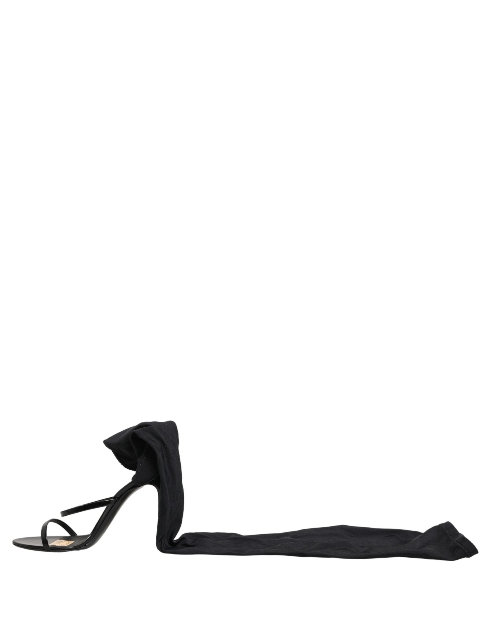 Dolce & Gabbana Stiletto Sandals Socks Knee High Boots Black - RIMODA