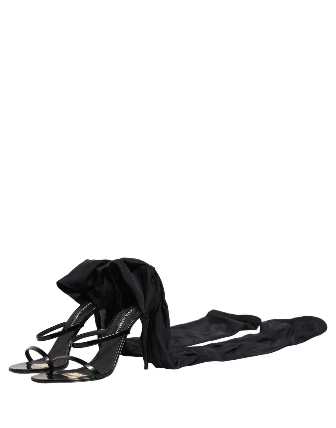 Dolce & Gabbana Stiletto Sandals Socks Knee High Boots Black - RIMODA
