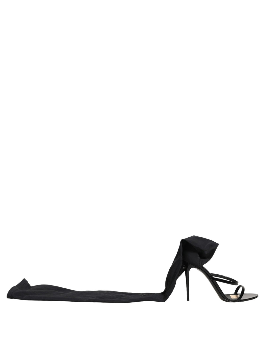 Dolce & Gabbana Stiletto Sandals Socks Knee High Boots Black - RIMODA
